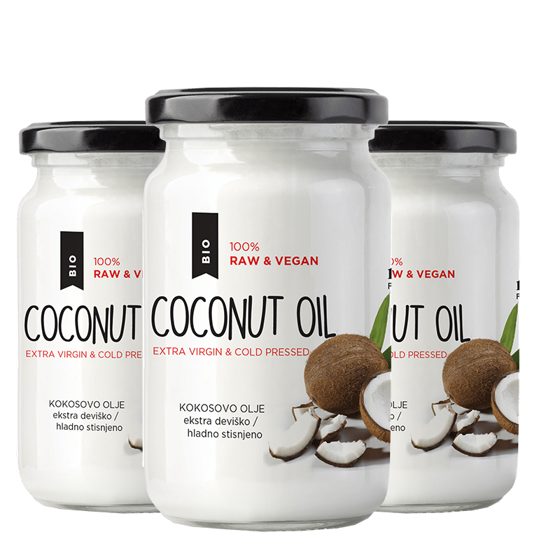 Kokosovo olje Bio ekstra deviško 2+1 GRATIS